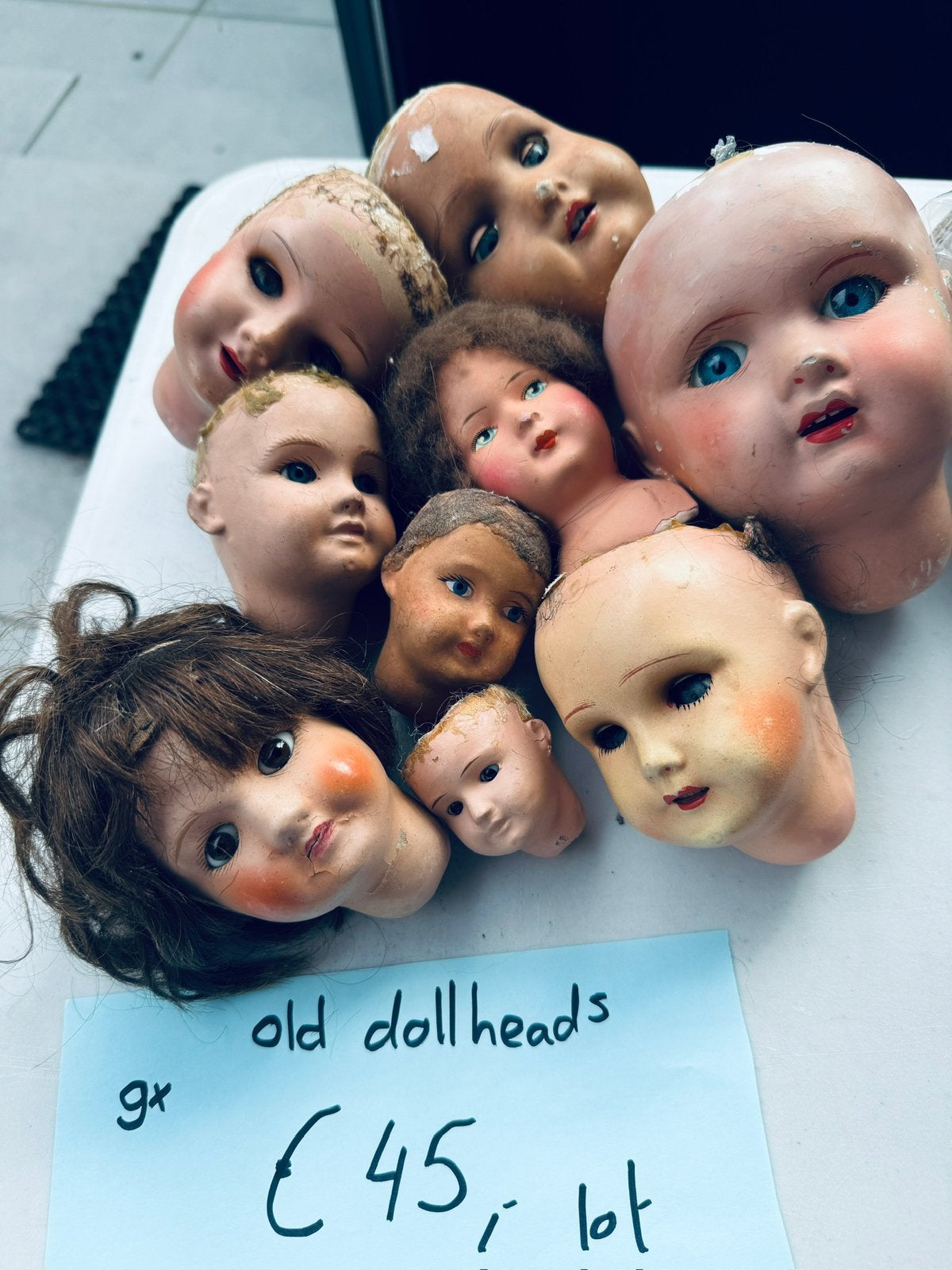 — Oude / antieke poppen hoofden—, Ophalen of Verzenden