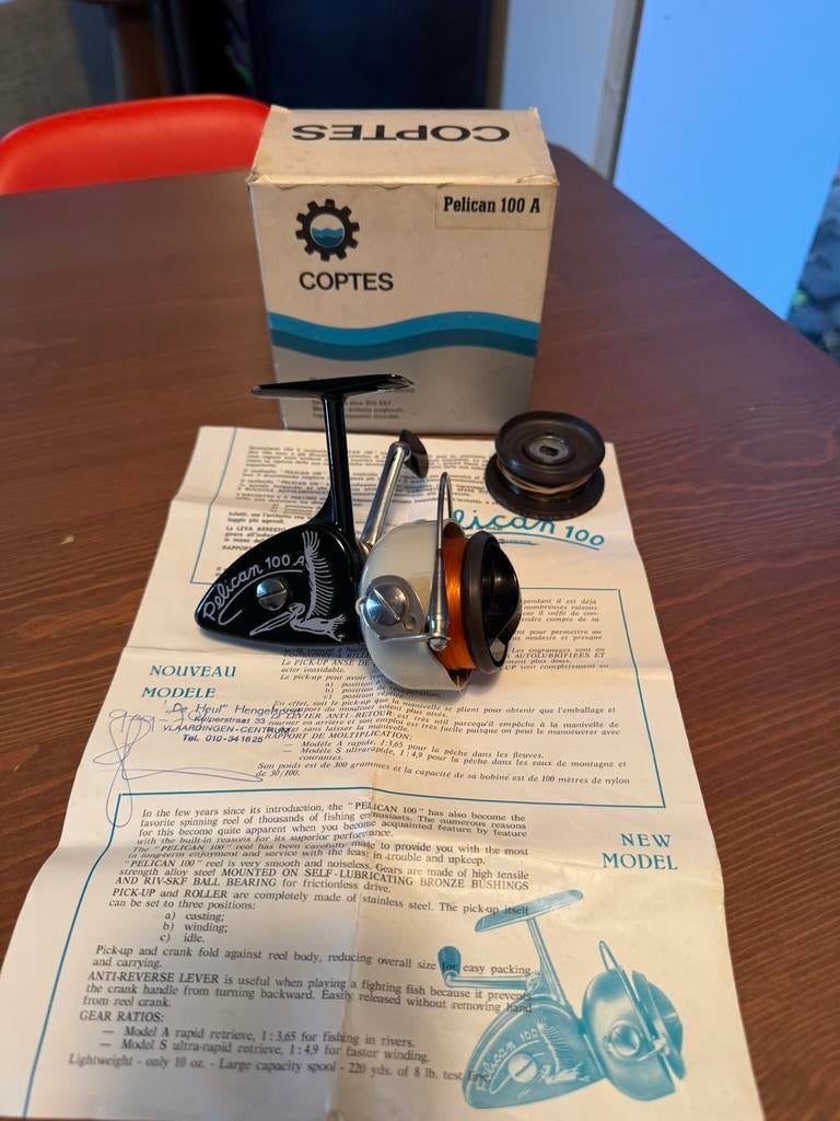 Coptes Pelican 100A molen. In nieuwstaat, Watersport en Boten, Hengelsport | Algemeen, Ophalen of Verzenden, Zo goed als nieuw