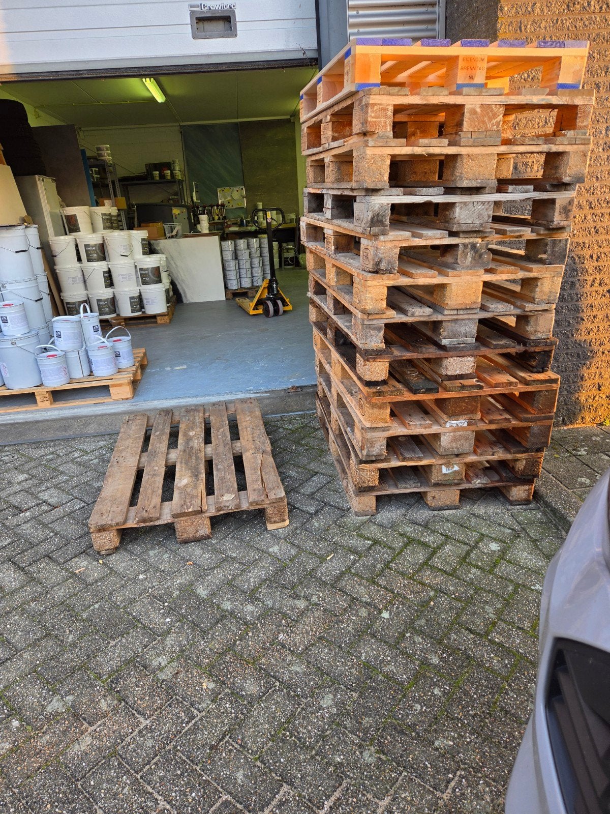 13 gebruikte Europallets / EPAL pallets te koop, Ophalen, Gebruikt, Hout