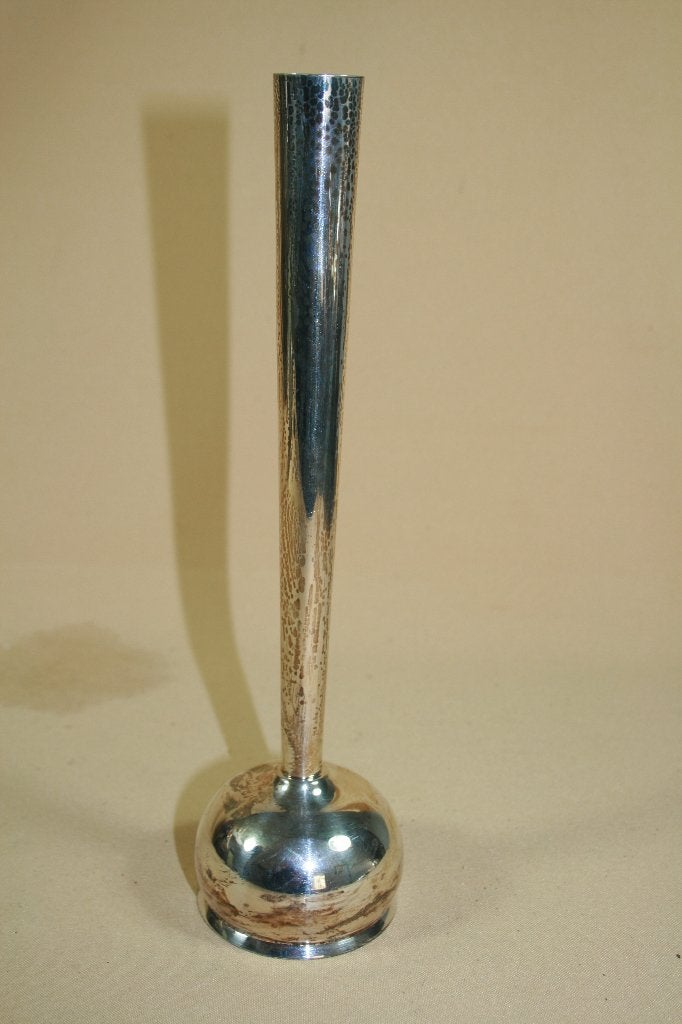 Verzilverde vintage vaas Denemarken, Ophalen of Verzenden