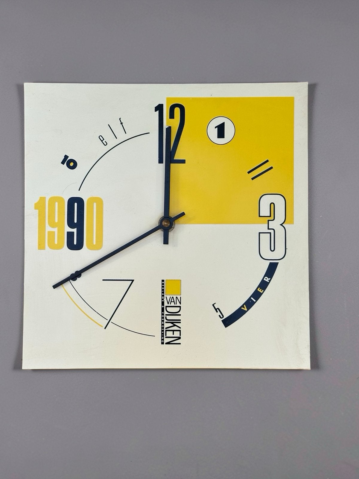 Vintage Van Dijken Studio Wandklok - Jaren '90, Ophalen of Verzenden