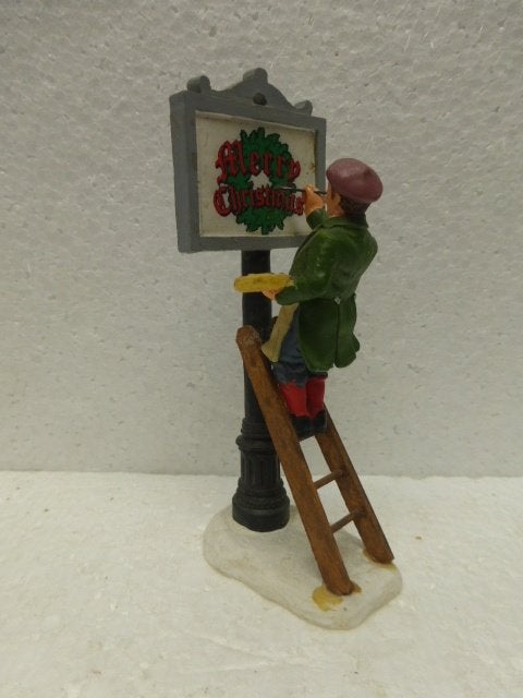 lemax sign painter kersrdorp poppetje figurine beeldje kerst, Diversen, Kerst, Ophalen of Verzenden, Zo goed als nieuw