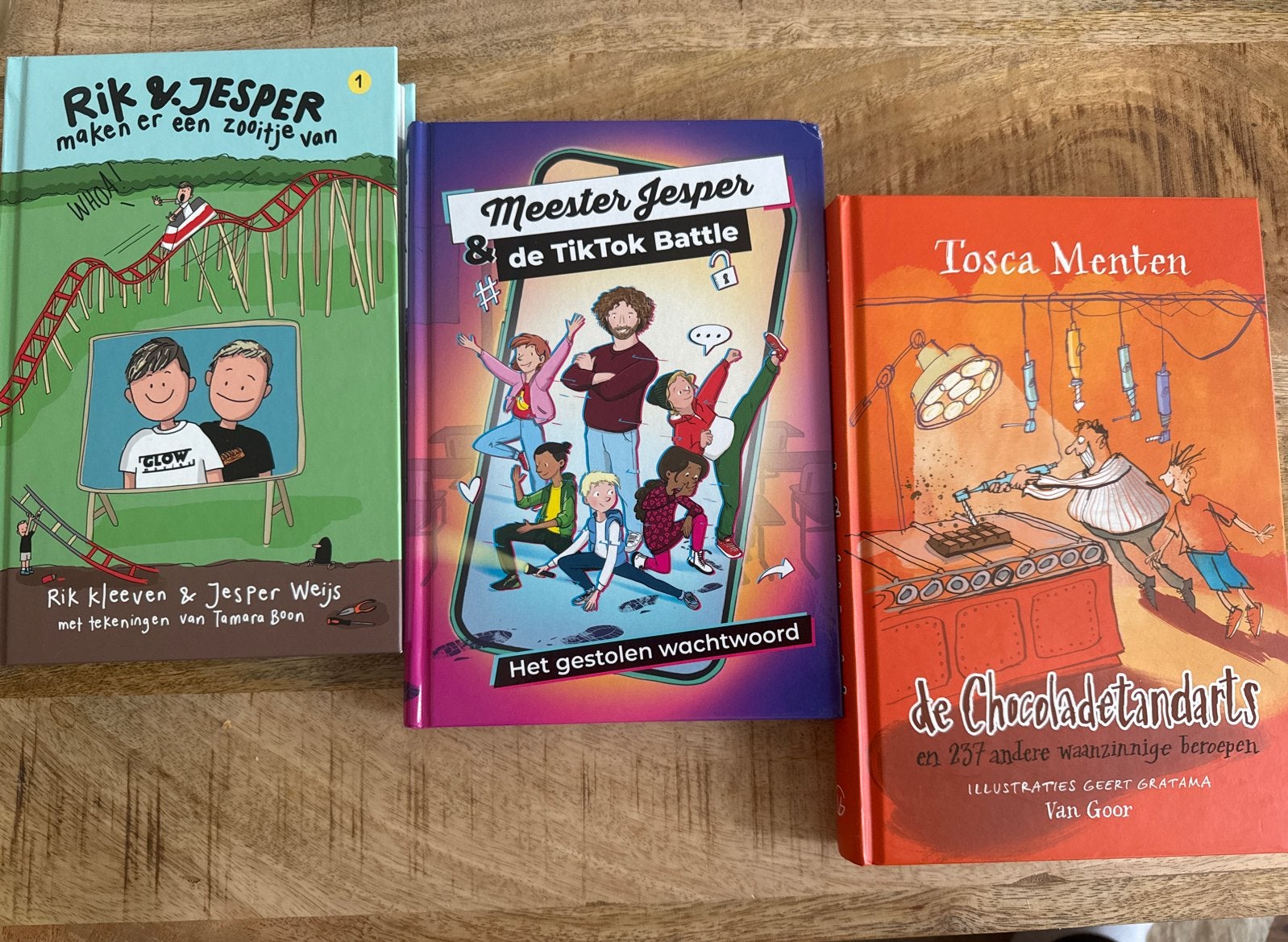 3 kinderboeken: Rik & Jesper, Meester Jesper, Chocoladetanda, Ophalen, Gelezen, Fictie algemeen