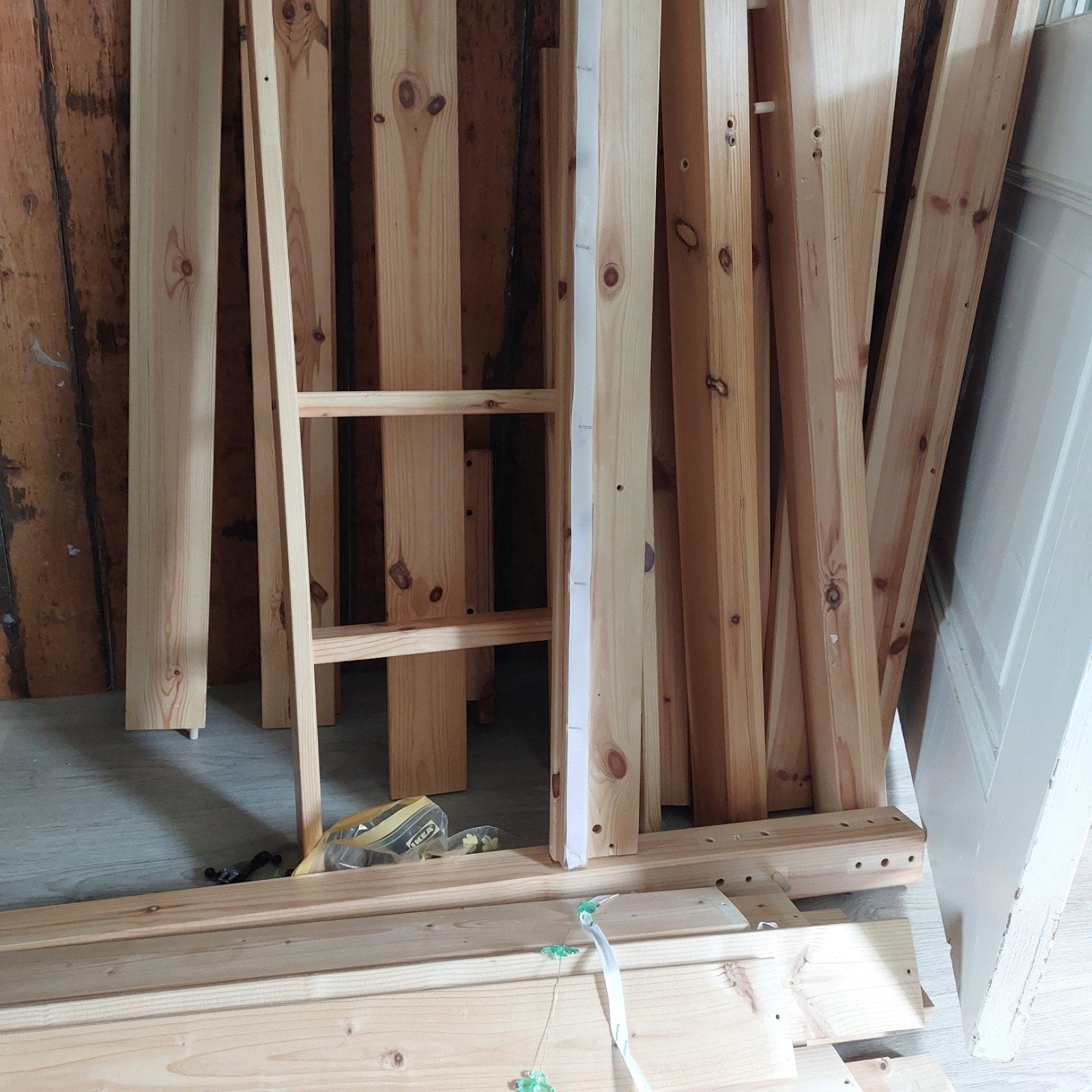 grenen stapelbed, Doe-het-zelf en Verbouw, Hout en Planken, Ophalen, Gebruikt, Minder dan 25 mm, Plank