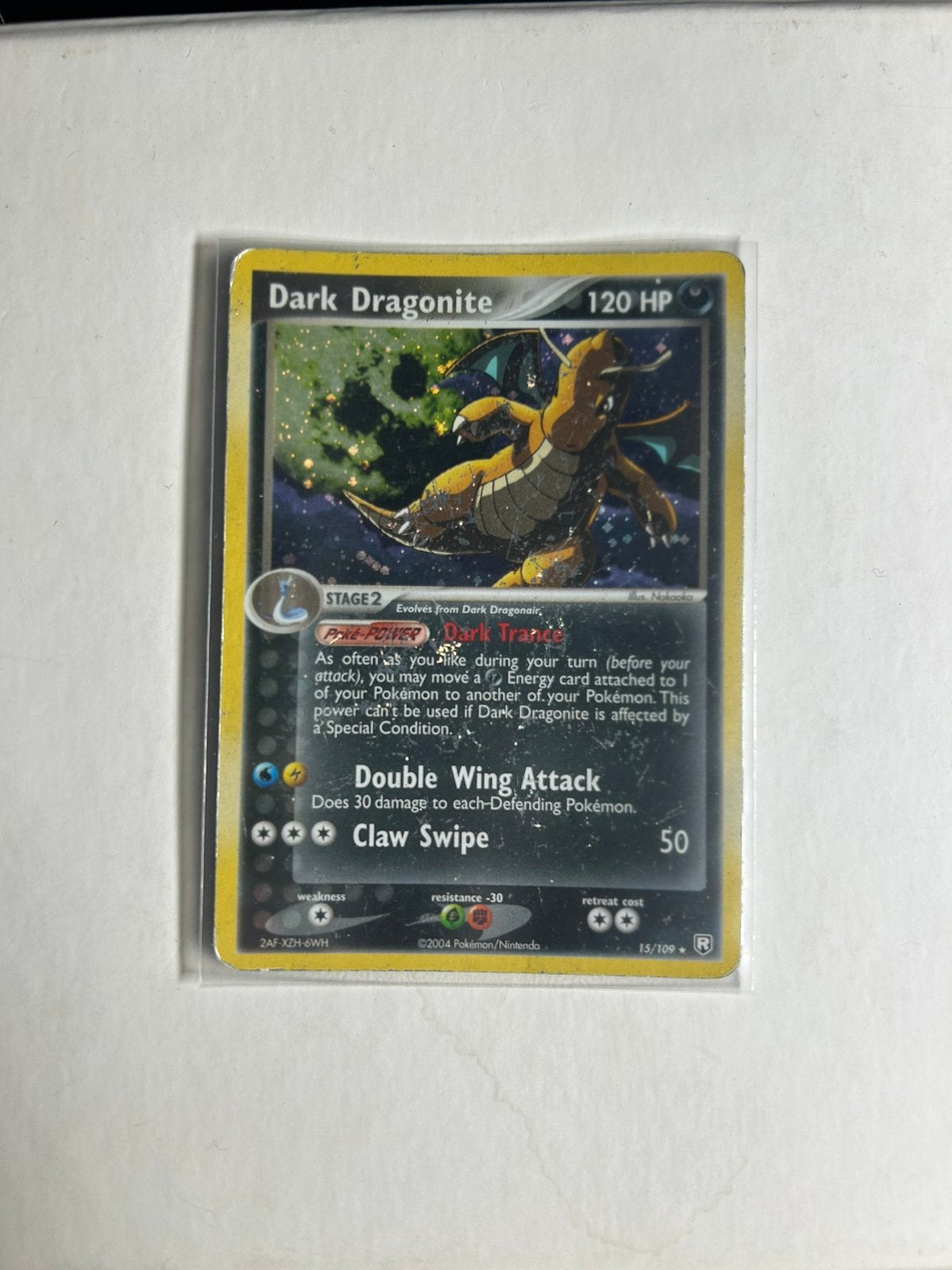 Dark Dragonite (TRR 15), Ophalen, Gebruikt, Losse kaart, Foil