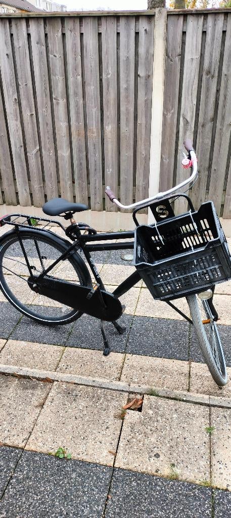 Transportfiets Zwart merk Spirit, Fietsen en Brommers, Fietsen | Heren | Herenfietsen, Terugtraprem, Gebruikt, 53 tot 57 cm, Ophalen