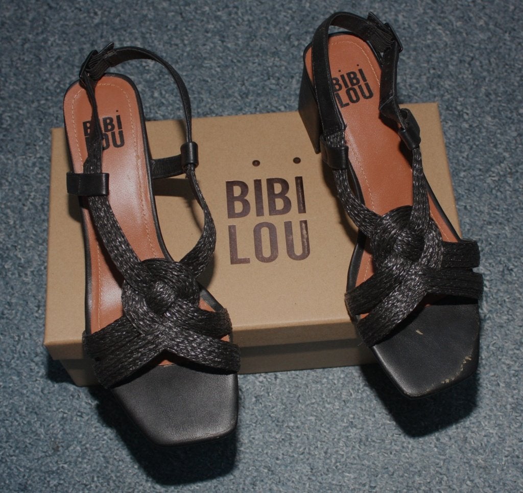 Bibi Lou zwarte sandalen mt 40 zgan, Zwart, Bibi Lou, Zo goed als nieuw, Sandalen of Muiltjes