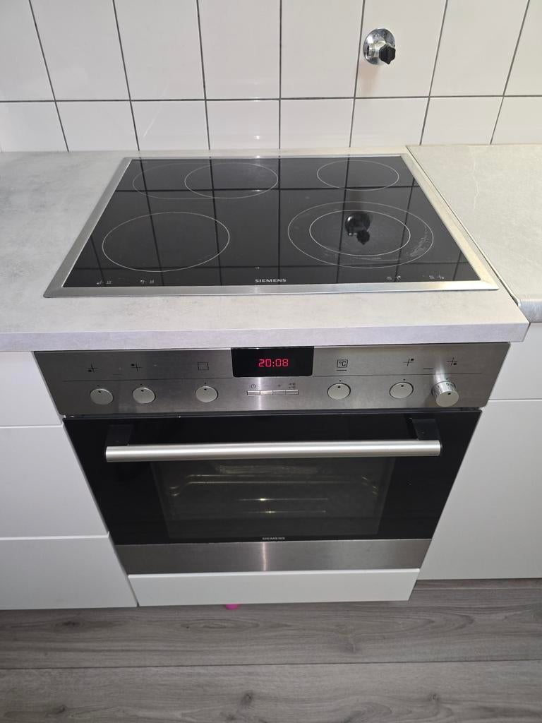 Siemens kookplaat met oven, Witgoed en Apparatuur, Fornuizen, Gebruikt, 60 cm of meer, Keramisch, Inbouw