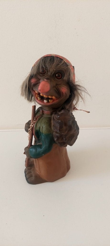 Vintage Heico Troll Bobblehead pop  Jaren 60 W-Germany, Eu, Gebruikt, Eu, Ophalen of Verzenden