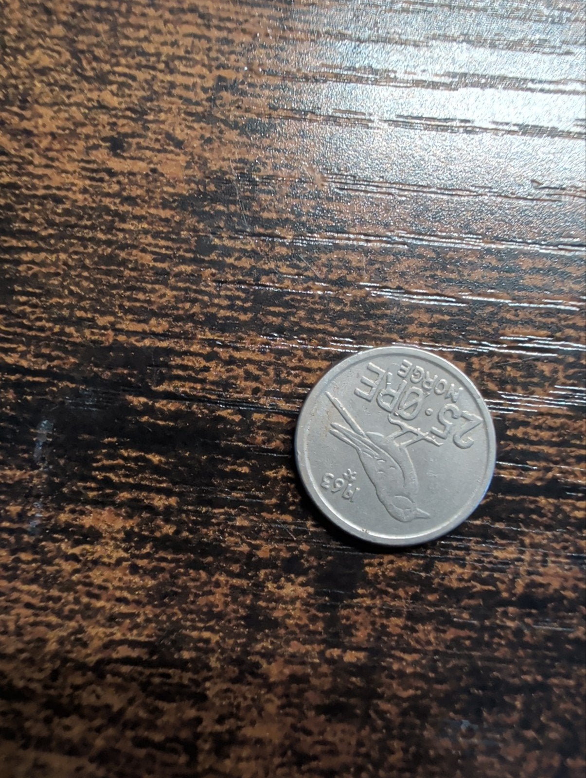 Noorse 25 Øre munt uit 1963 - Koning Olav V, Ophalen, Overige landen, Losse munt