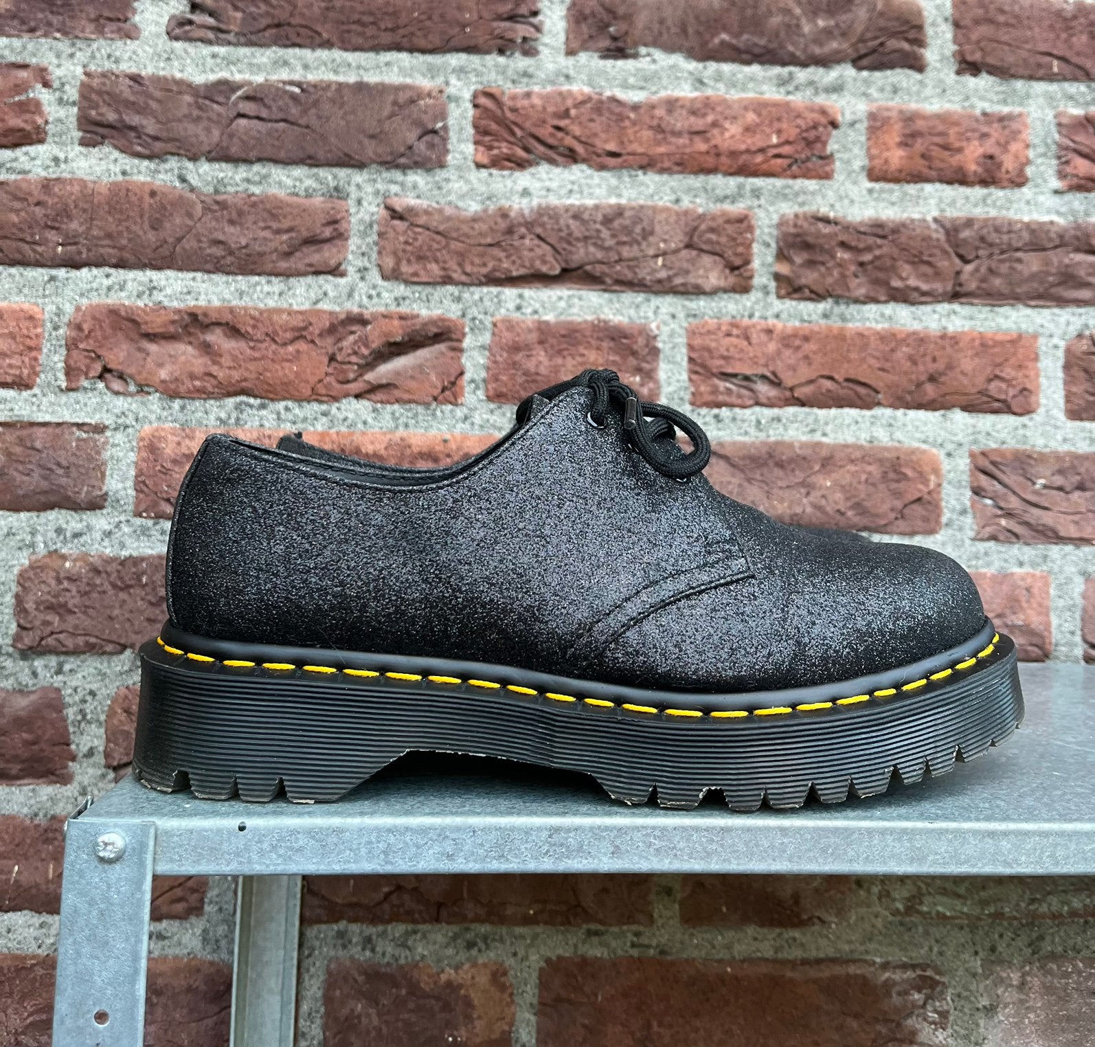 Dr. Martens 1461 Glitter commando maat 41, Dr. Martens, Docs, Zwart, Docs