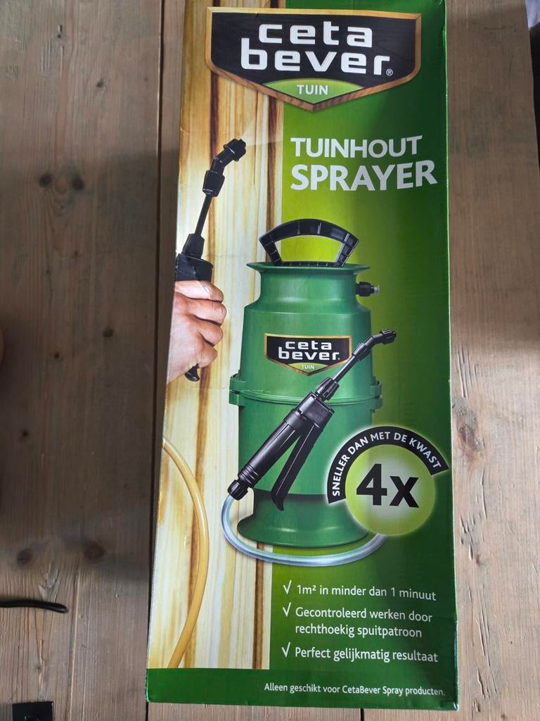 Cetabever tuinhout sprayer nieuw in doos, Ophalen