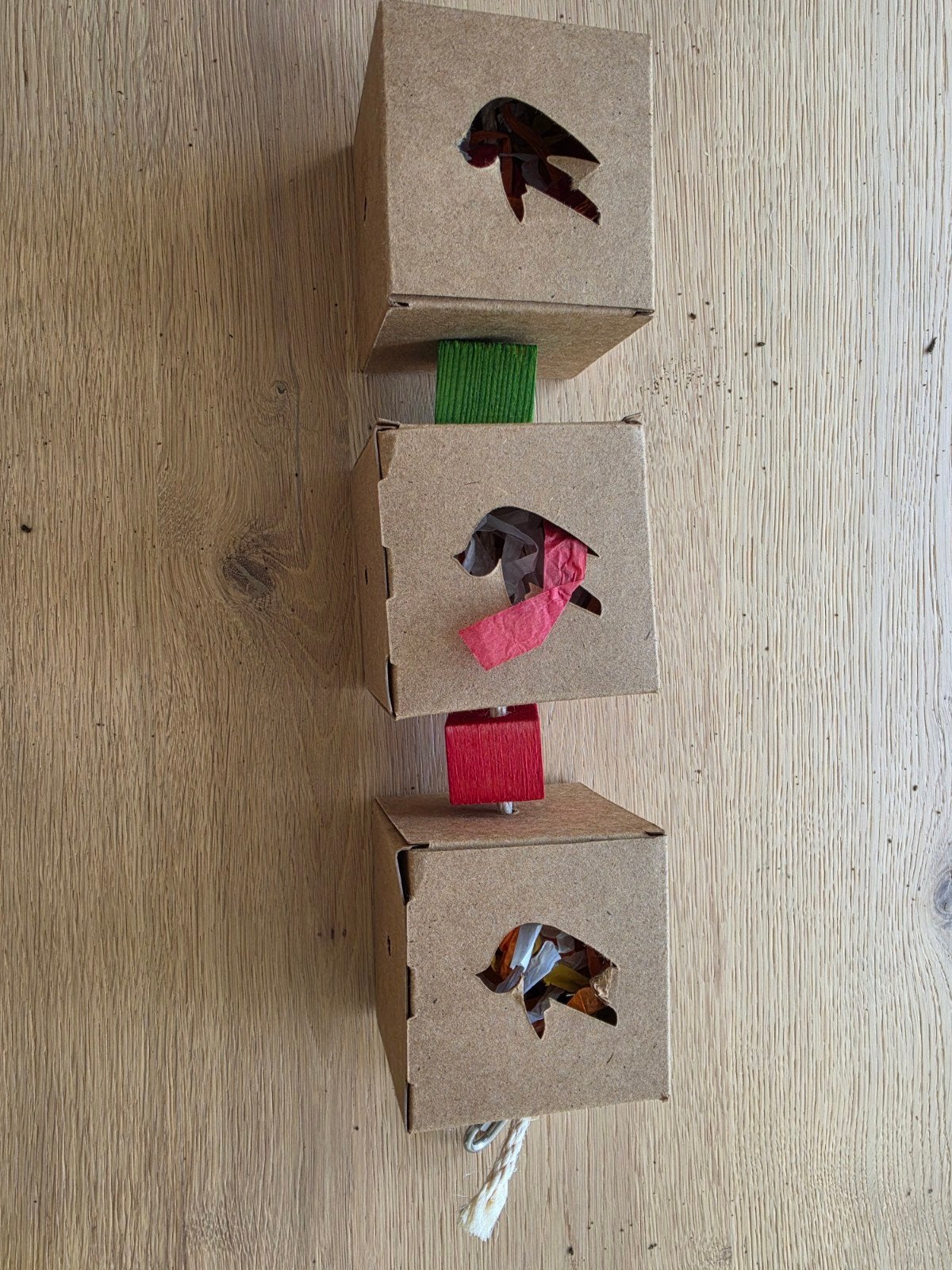 Vogel speelgoed doosjes nieuw, Ophalen of Verzenden, Nieuw, Hout, Vogelkooi
