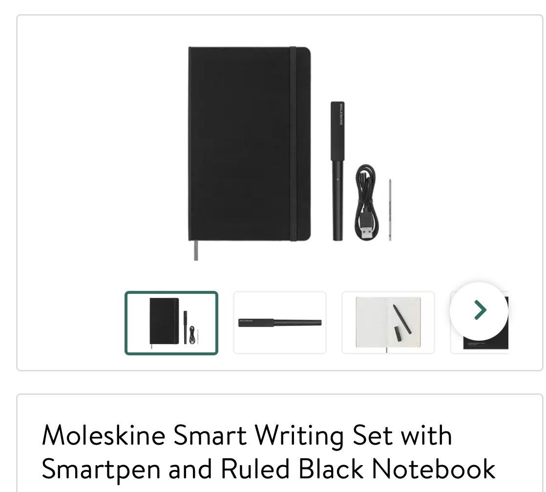 Moleskine smart writing set incl smartpen, Ophalen, Zo goed als nieuw
