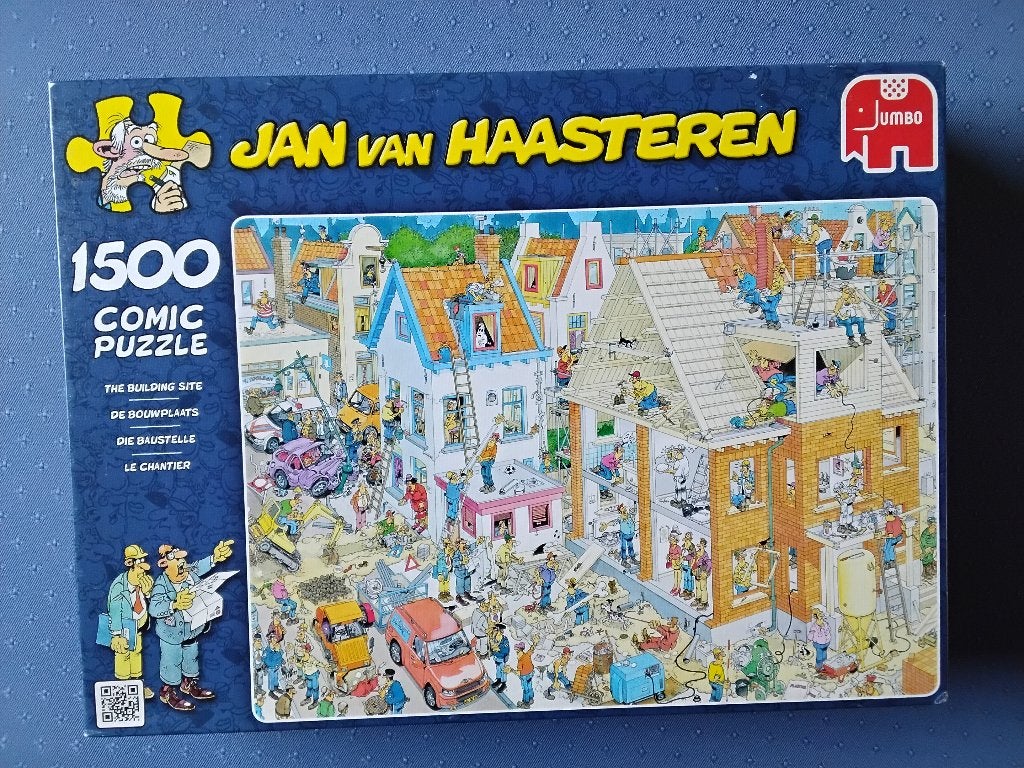 Jan van Haasteren puzzel 'de bouwplaats' 1500 stukjes, Hobby en Vrije tijd, Denksport en Puzzels, Ophalen, 500 t/m 1500 stukjes