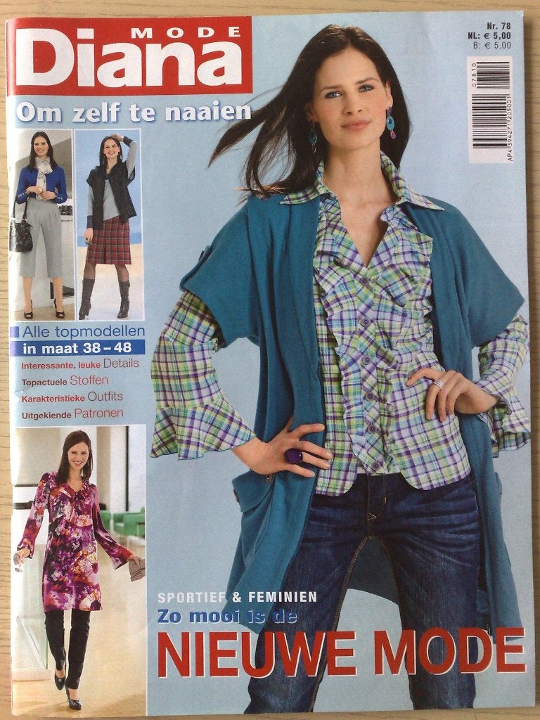 Diana zelfmaakmode nr. 78 , maat 38-48, Hobby en Vrije tijd, Kledingpatronen, Verzenden, Zo goed als nieuw, Vrouw, Overige merken