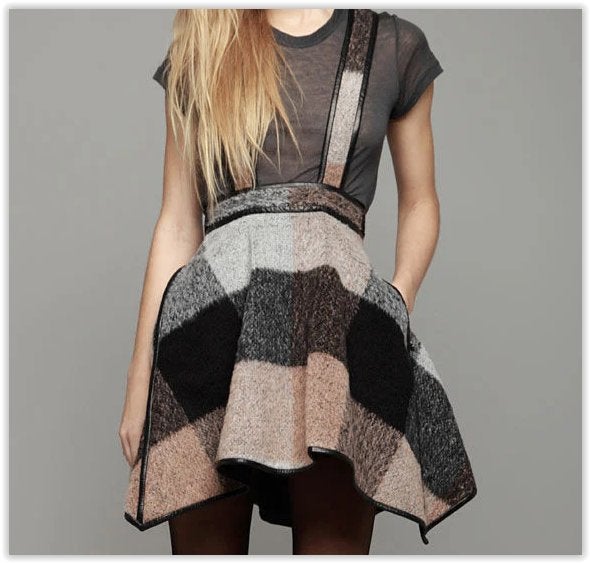 3.1 Phillip Lim mini rok maat 32 XXS asymmetrisch bretels, Zo goed als nieuw, 3.1 Phillips Lim, Maat 34 (XS) of kleiner, Boven de knie