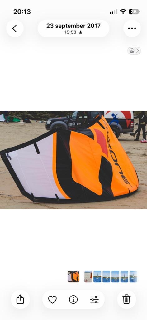 Ozone enduro V2  9mtr, Watersport en Boten, Kitesurfen, Geen board, Ophalen of Verzenden, Zo goed als nieuw