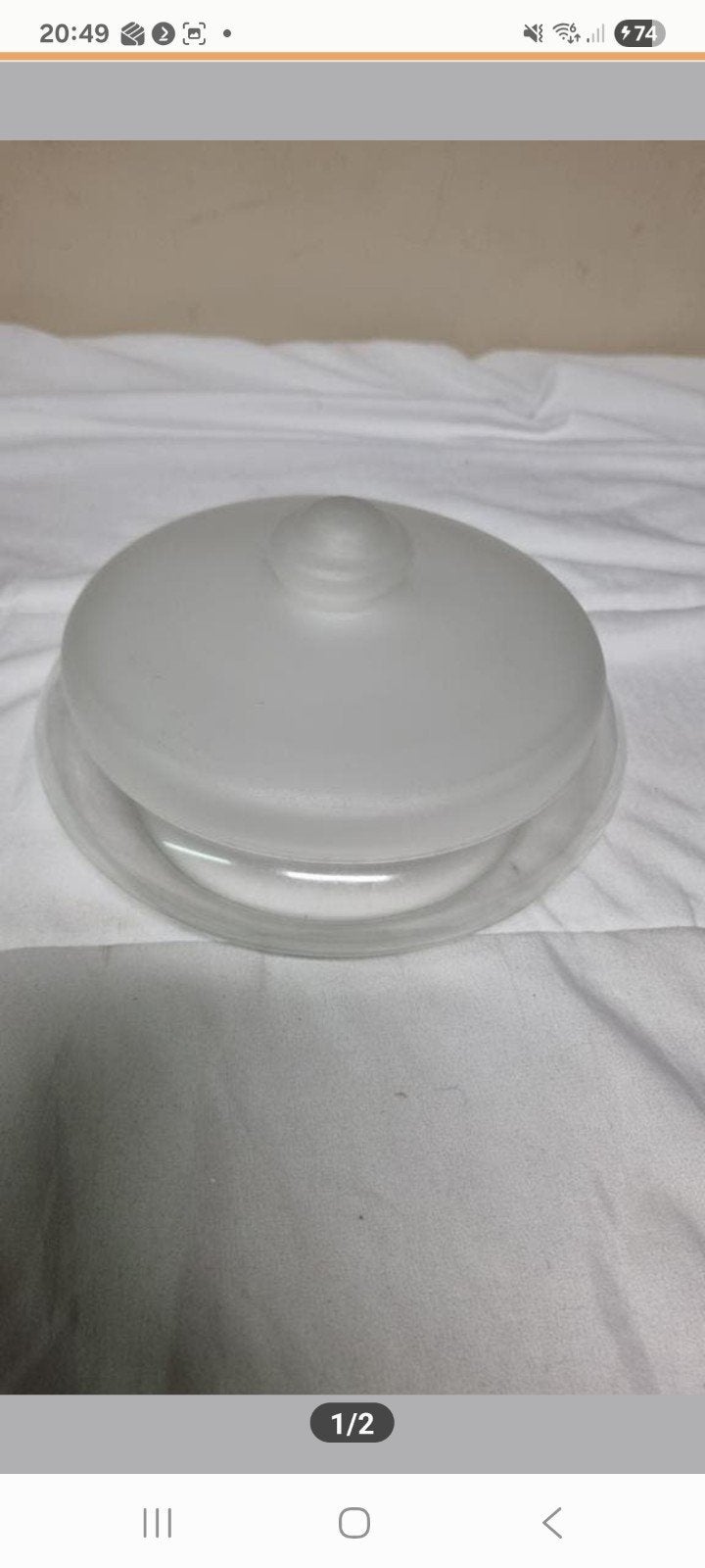 Glazen snoep- of koektrommel met deksel, Ophalen of Verzenden, Gebruikt, Glas