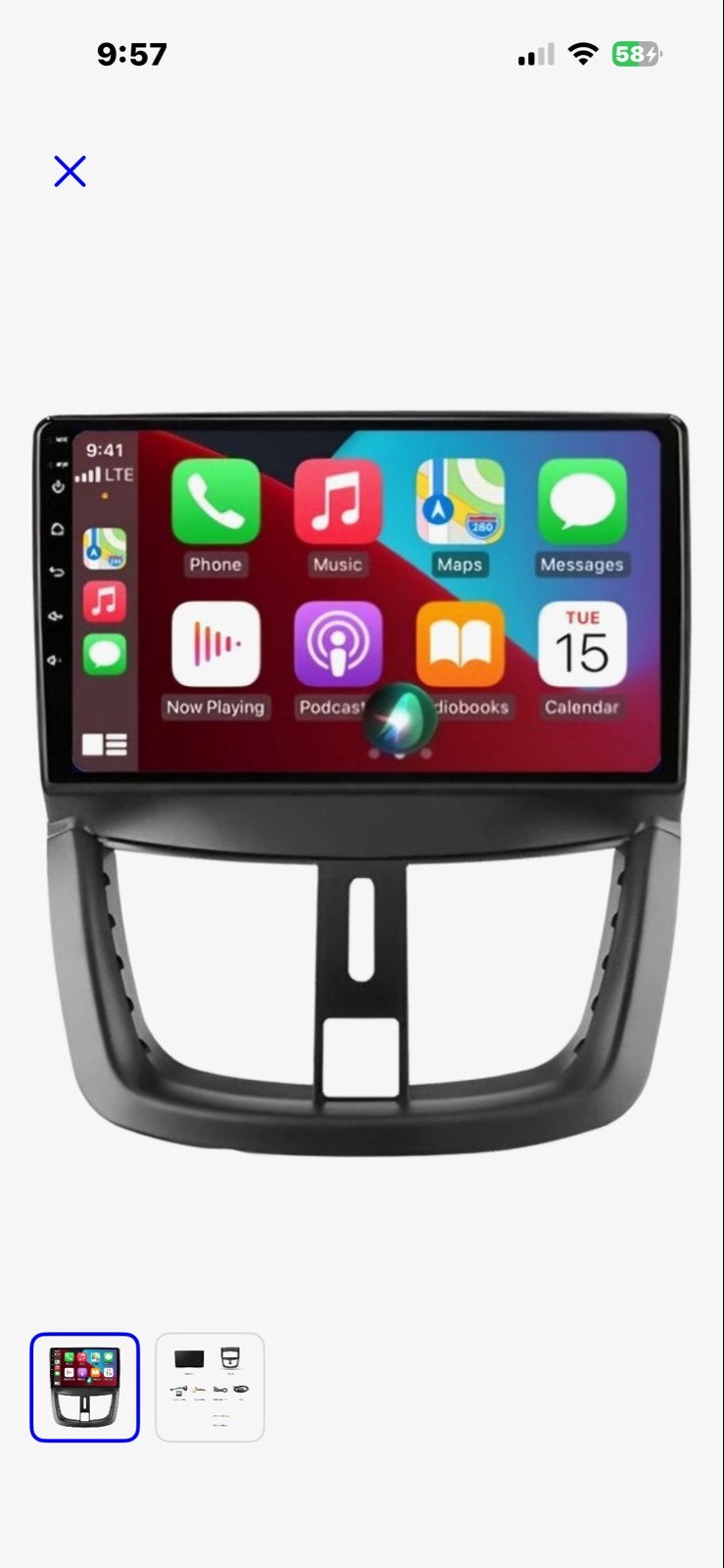 Autoradio 9 inch Android voor Peugeot 207/207CC/206+, Auto diversen, Autoradio's, Ophalen of Verzenden, Gebruikt