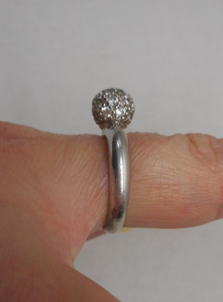 Zilveren Ti Sento ring met steentjes maat ruim 16,5 nr.2522, Verzenden, Dame, Zilver, Zilver