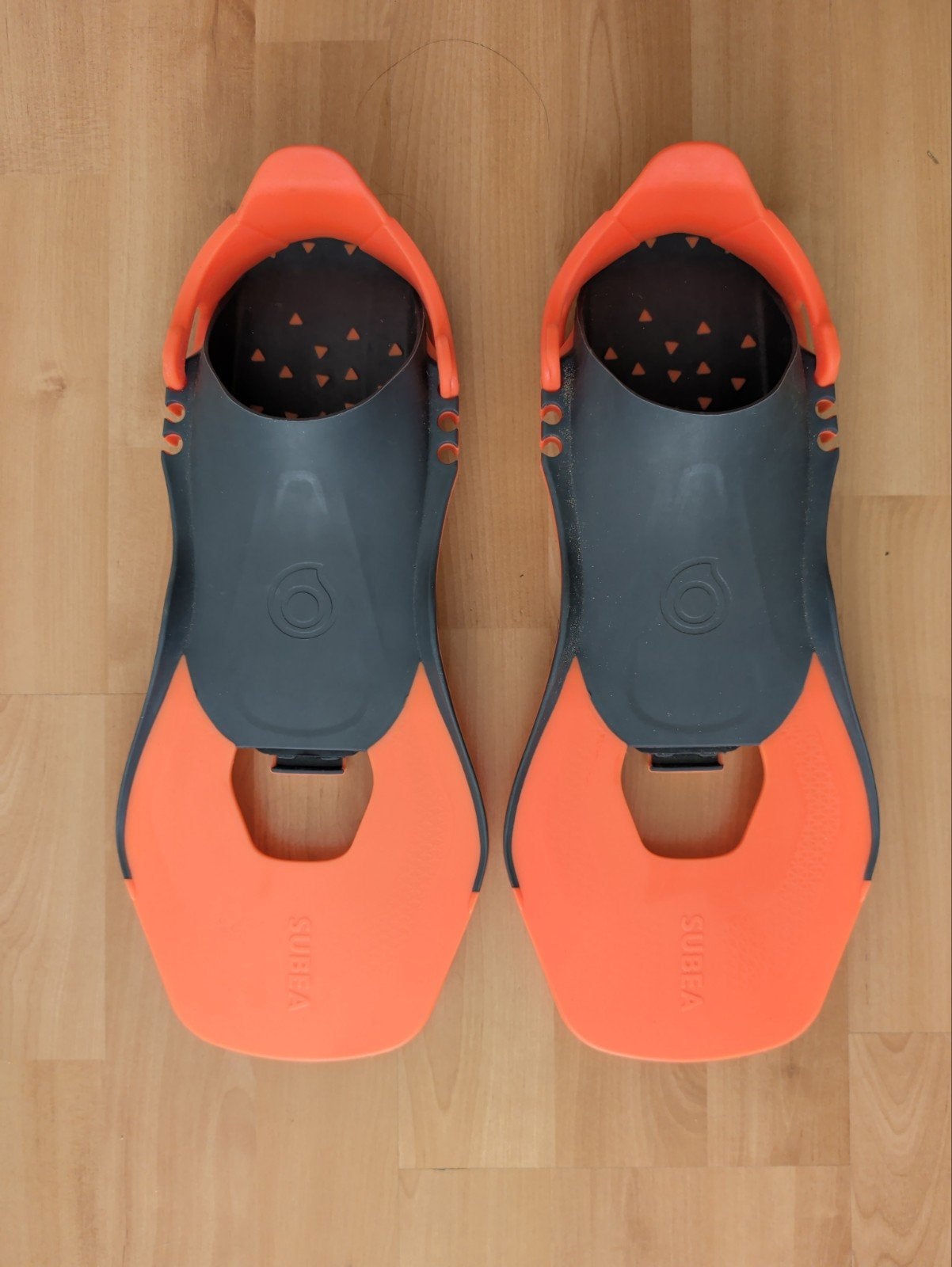 Subea Snorkelvinnen Maat 36-39 Oranje/Grijs, Watersport en Boten, Ophalen of Verzenden, Zo goed als nieuw, Snorkelvinnen