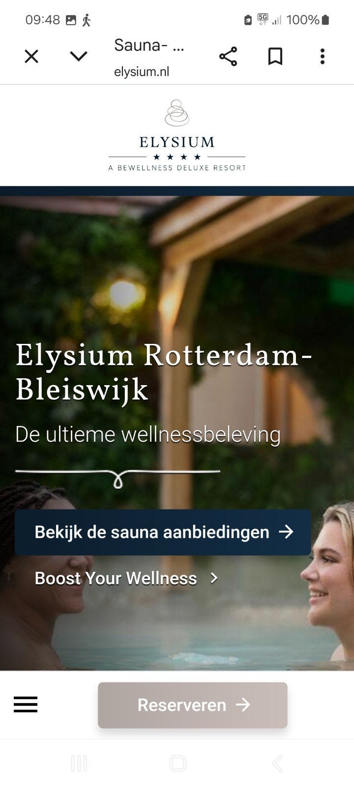 2x saunaentree bij sauna Elysium te Bleiswijk twv €104,=, Tickets en Kaartjes, Twee personen, Cadeaubon, Spa of Sauna