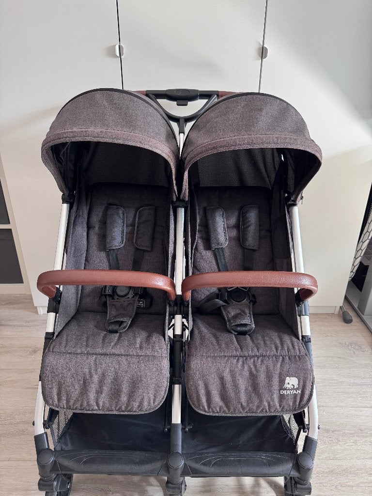 Deryan Rolo X2 Duo Buggy – Grey, Ophalen, Gebruikt, Overige merken, Verstelbare rugleuning