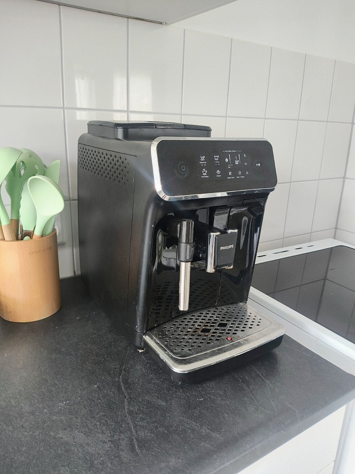 Philips Volautomatische Espressomachine - Zwart, Ophalen, Gebruikt, Espresso apparaat, Koffiebonen