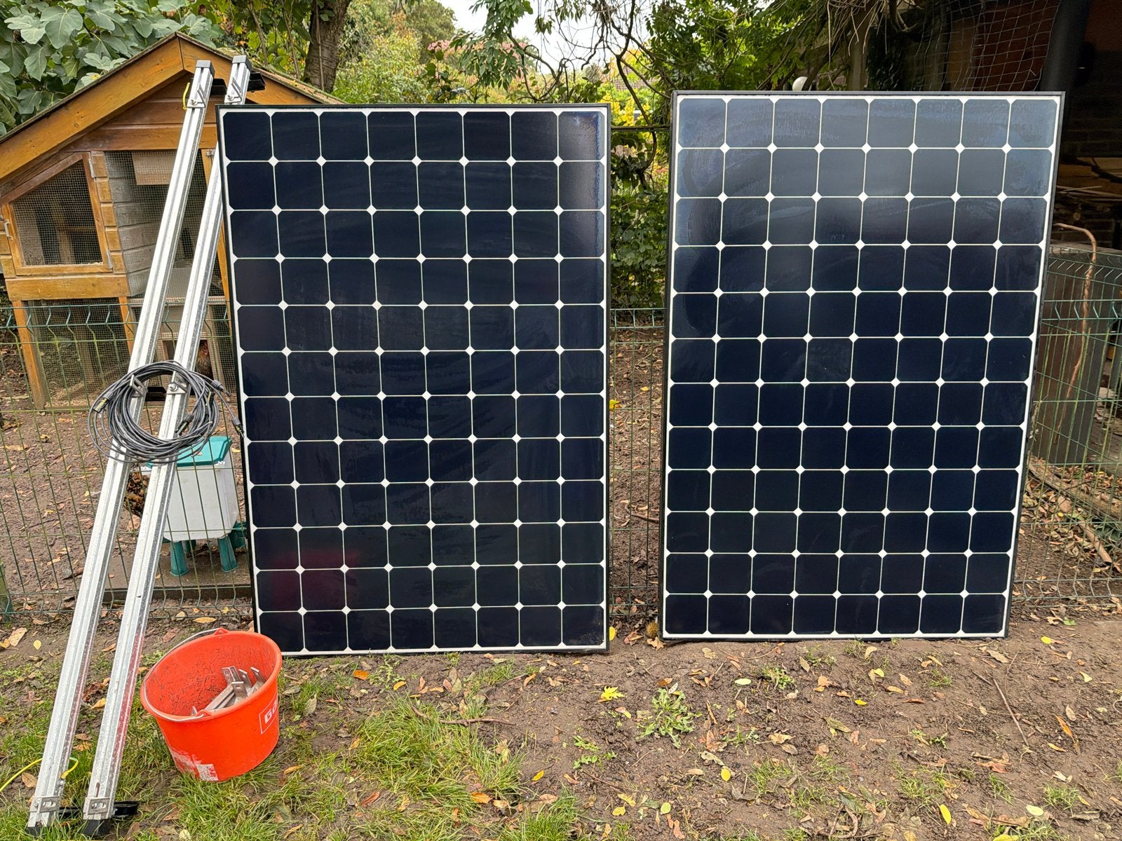 2x Sunpower E20-327 PV panelen incl. installatiemateriaal, Ophalen, Gebruikt
