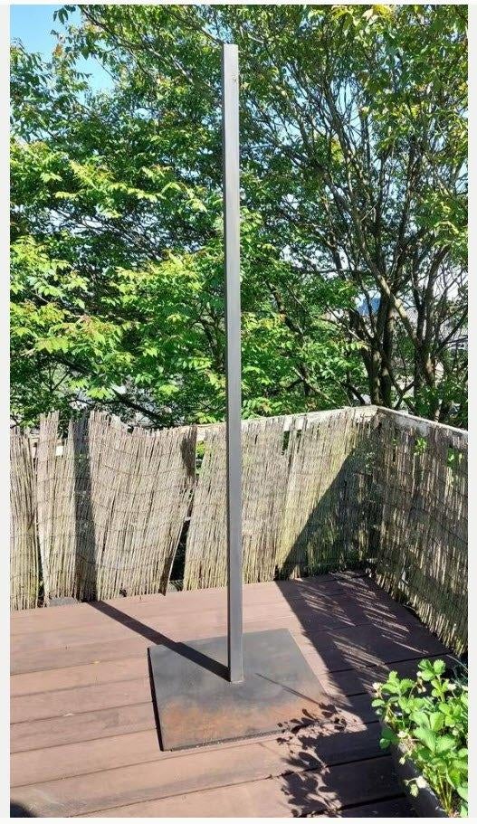 Stalen parasolvoet 25 kg met losse staander, Ophalen, Gebruikt, 3 tot 4 meter, Parasolvoet