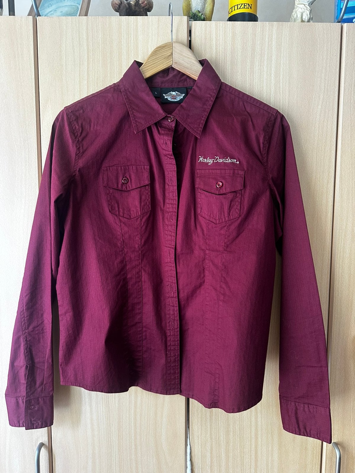 Harley-Davidson blouse dames L, Ophalen of Verzenden, Zo goed als nieuw, Maat 42/44 (L), Rood
