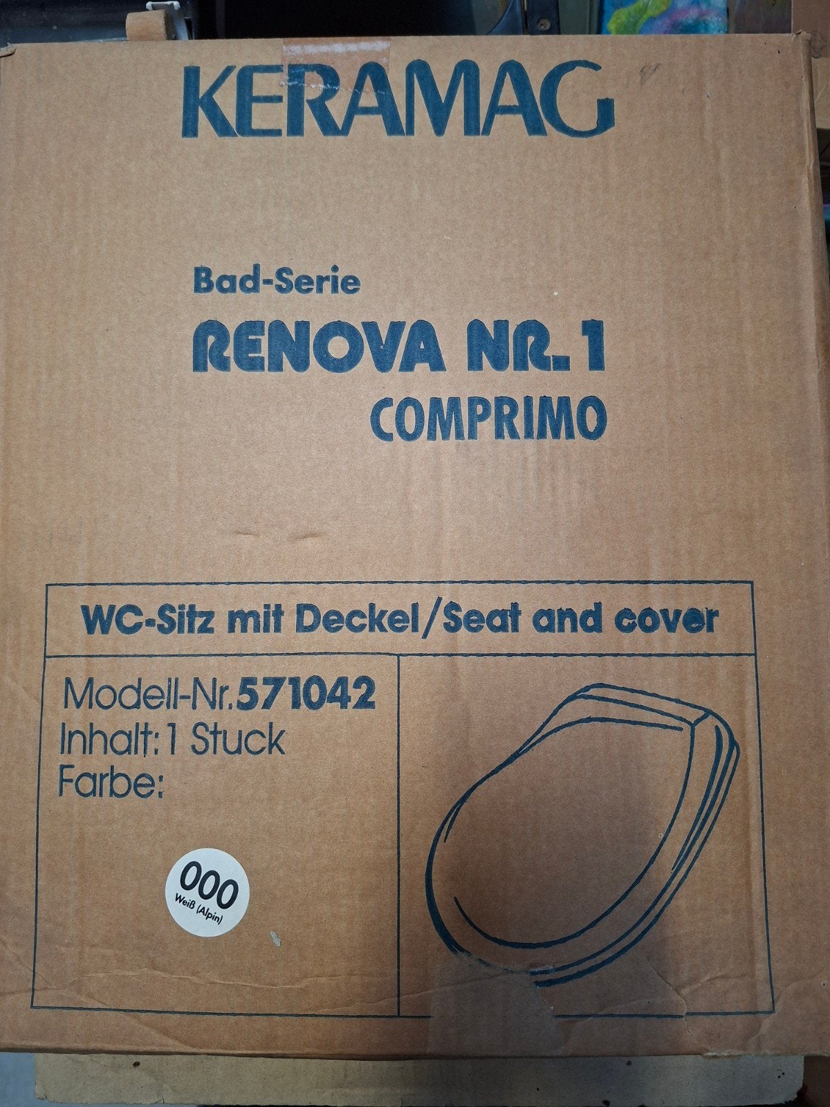 Keramag Renova Nr. 1 Comprimo WC-bril nr 571042met deksel, Ophalen of Verzenden, Nieuw, Toilet