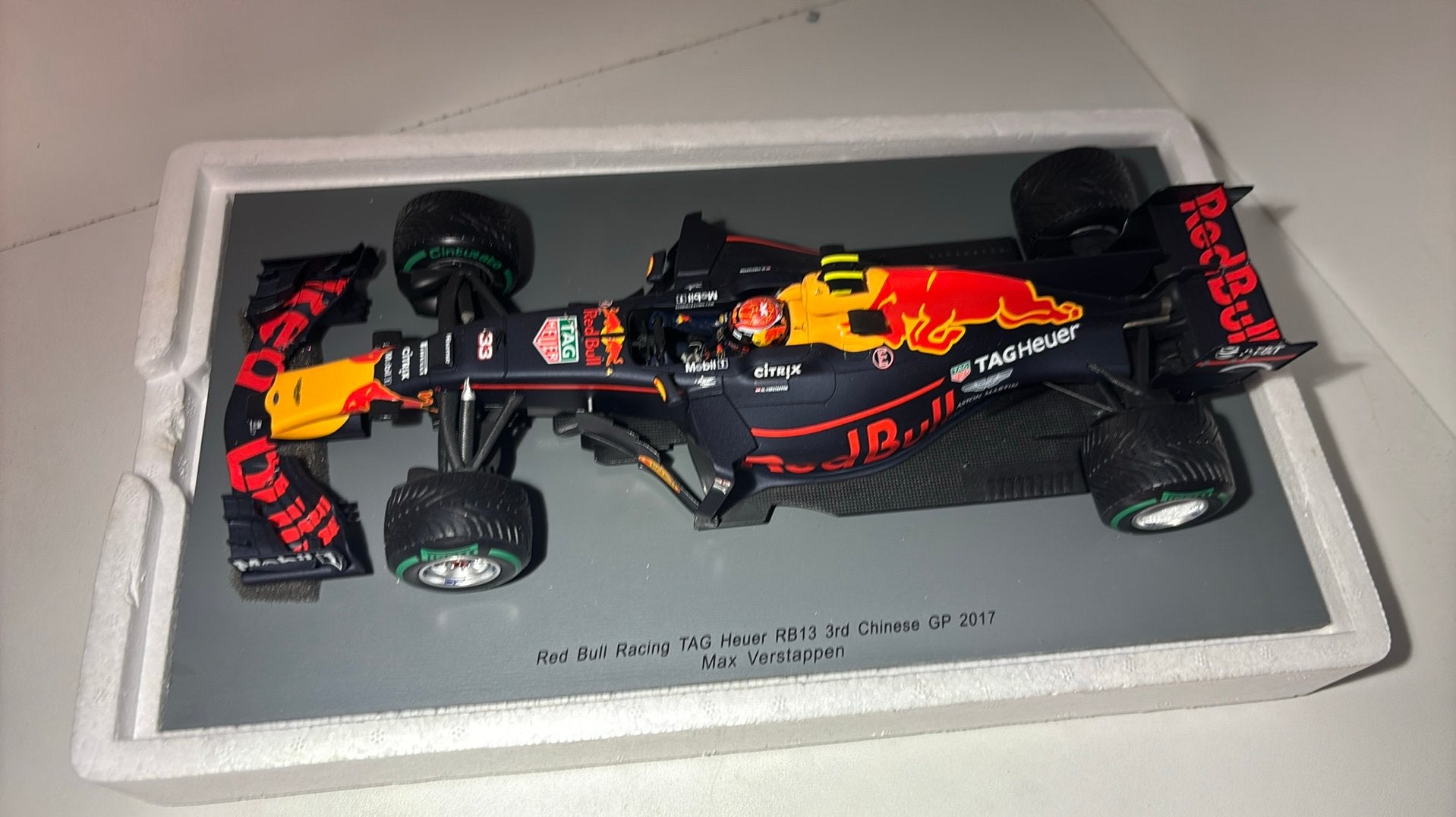 F1 red bull rb13 chinese 2017 max Verstappen spark 1.18, Overige merken, Ophalen of Verzenden, A, A
