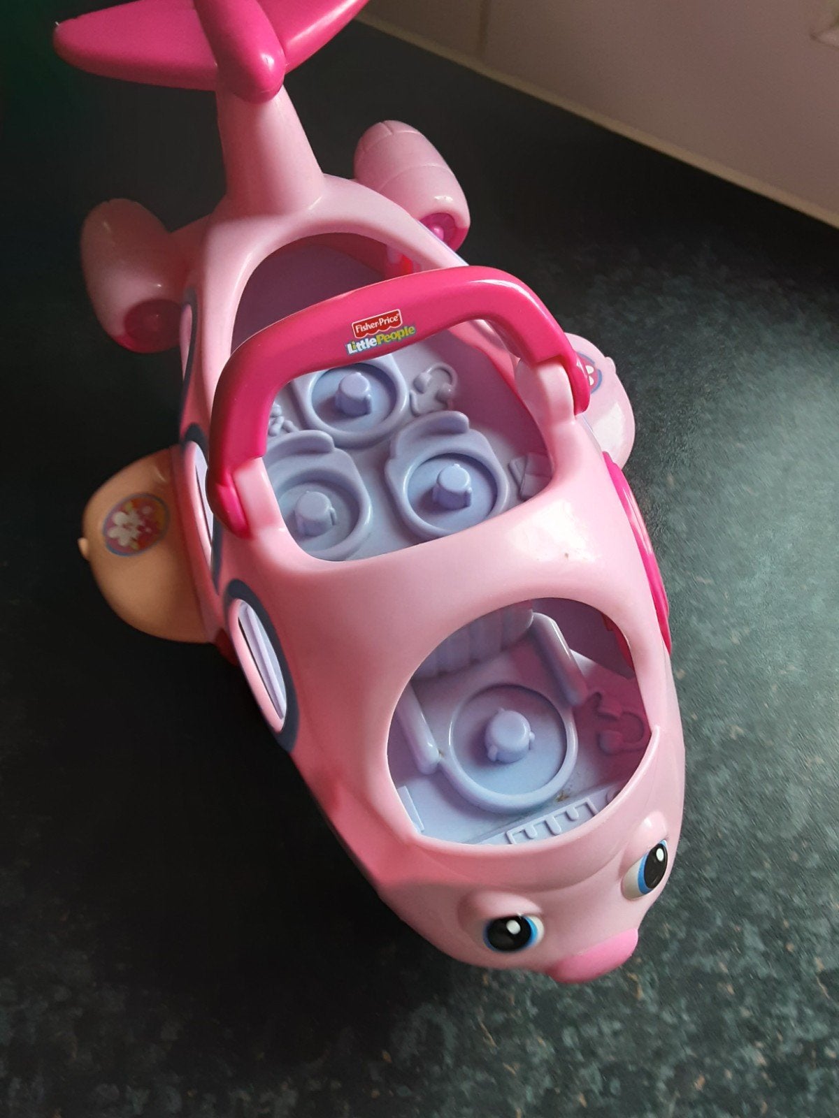 Fisherprice little people vliegtuig rose muziek, Kinderen en Baby's, Ophalen, Zo goed als nieuw, Met geluid
