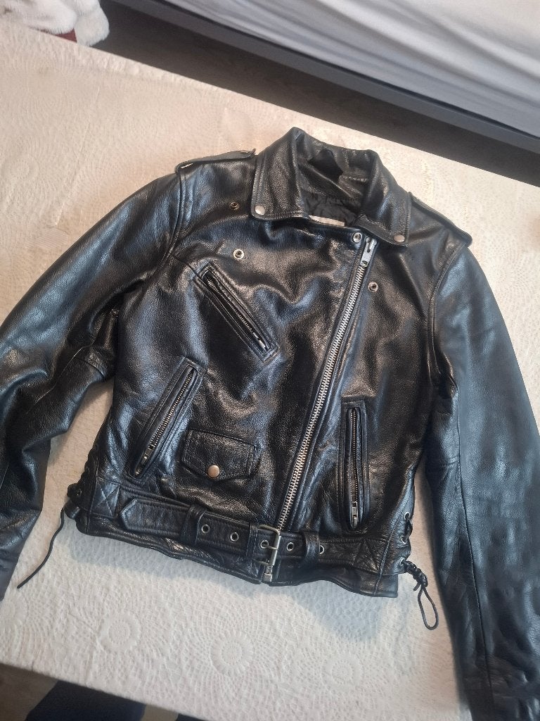 Detlev Louis DL-JM-3 leren bikerjack (36/S), Ophalen of Verzenden, Tweedehands, Dames, Jas | leer