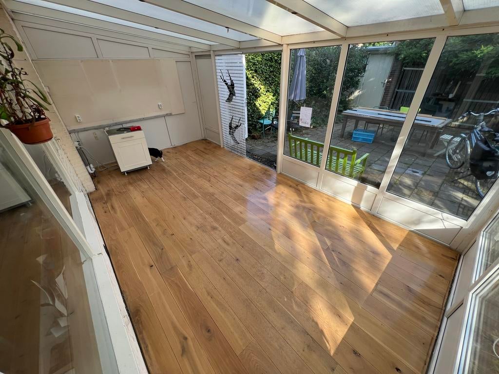 Prachtige eikenhouten vloer van oude kloostervloer, Ophalen, Gebruikt, Vloerdelen of -planken, 10 m² of meer