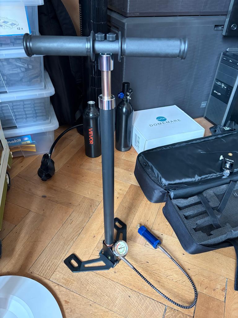 Vevor Handpomp voor PCP Luchtdruk Geweer/Duikfles, 10 bar of meer, Ophalen of Verzenden, Zo goed als nieuw, Minder dan 200 liter/min
