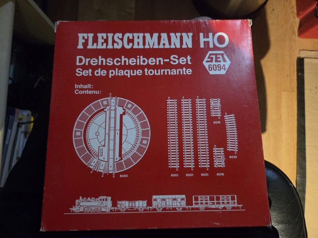Fleischmann 6094 Draaischijf Set, Hobby en Vrije tijd, Modeltreinen | H0, Gebruikt, Gelijkstroom, Rails, Ophalen of Verzenden