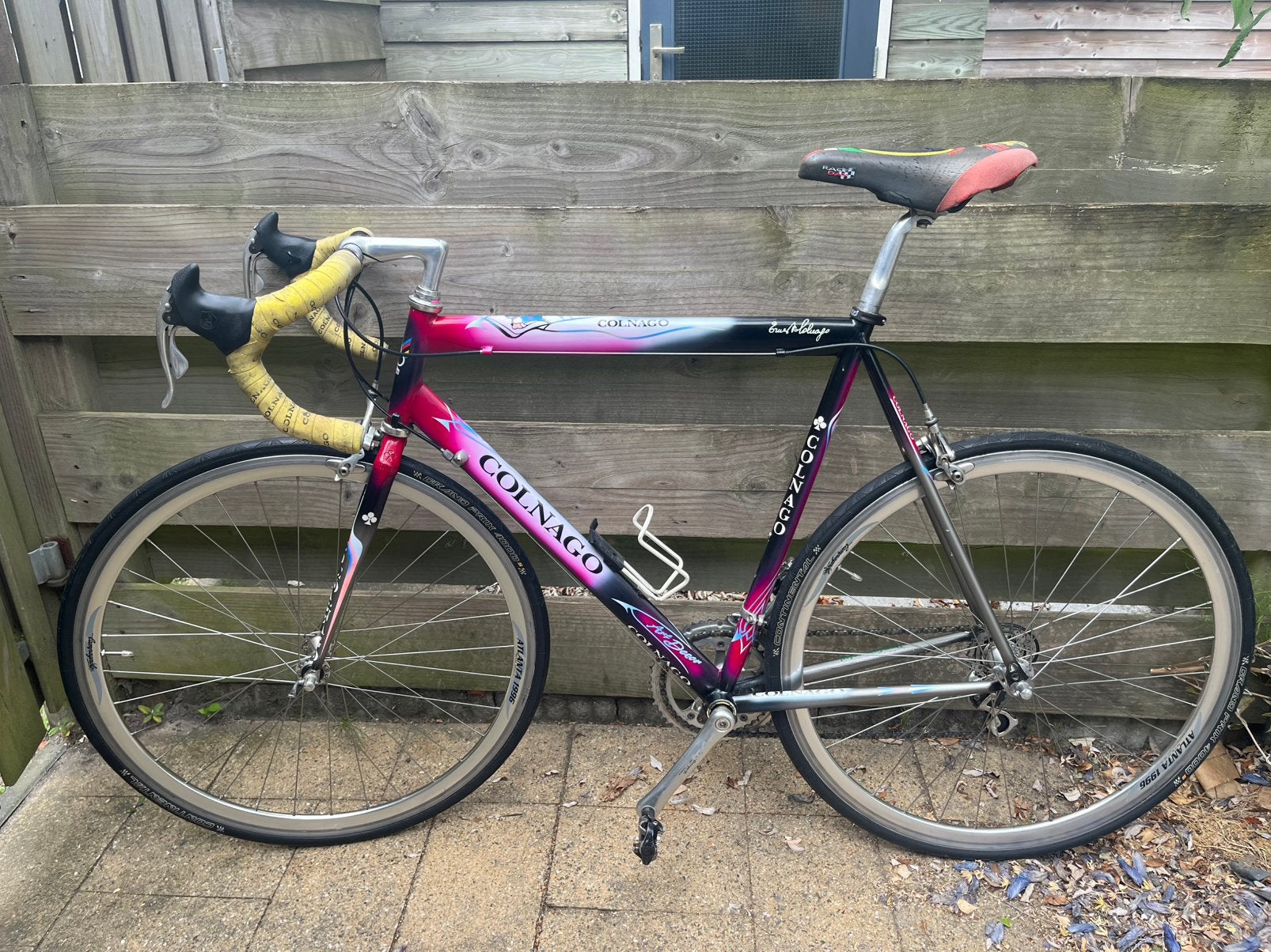 Colnago Titanio Art Decor racefiets, 28 inch, Gebruikt, Velgrem, Ophalen of Verzenden