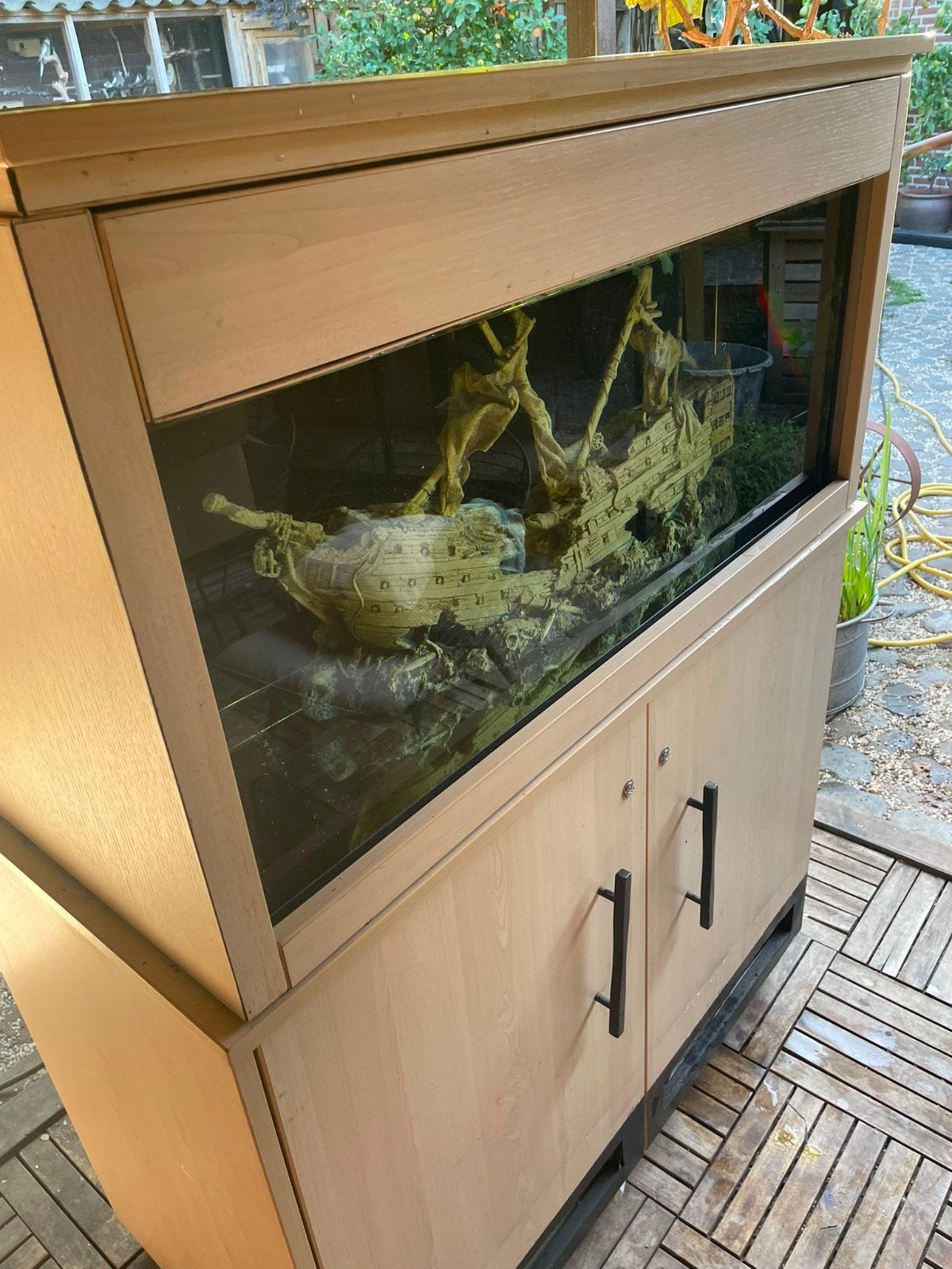 aquarium te koop, Ophalen of Verzenden, Inclusief slangen, Gebruikt, Aquariummeubel