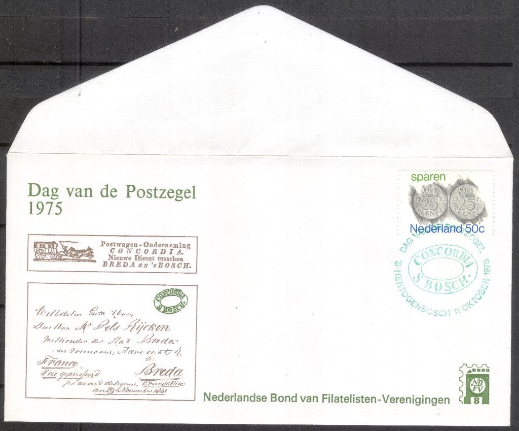 Dag van de Postzegel 1975 - Postwagen-Onderneming Concordia, Verzenden, Envelop