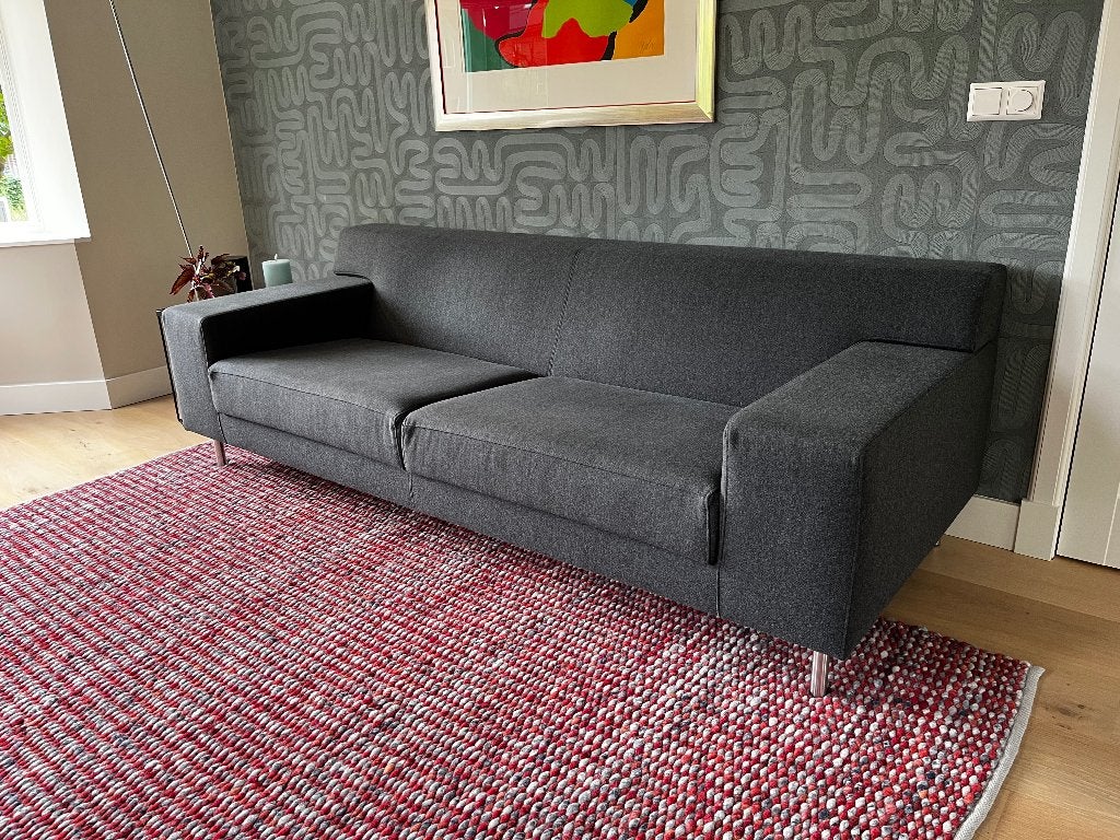 Donkergrijze bank van De Zitfabriek, Ophalen, Gebruikt, Driepersoons, 75 tot 100 cm