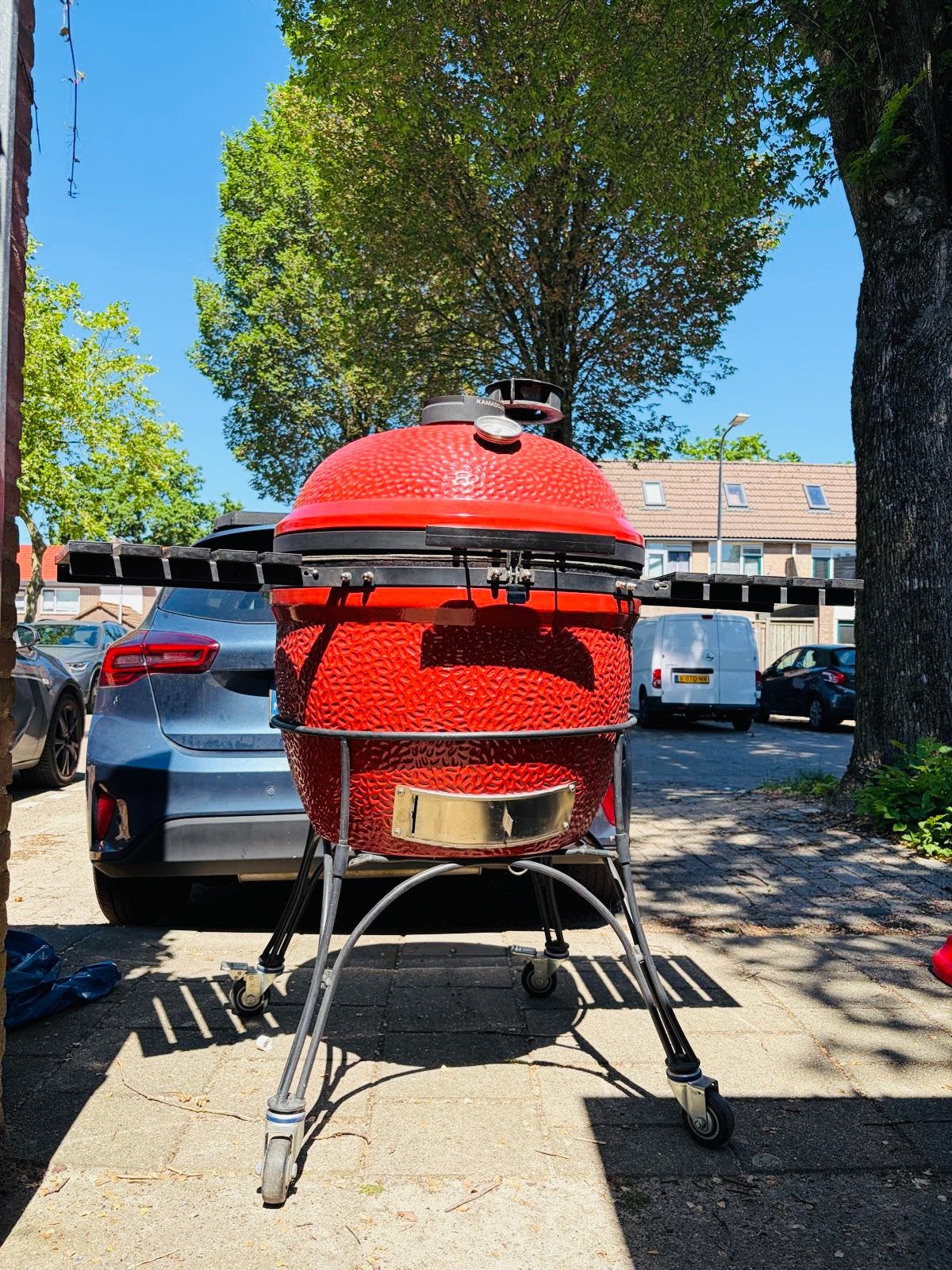 Kamado Joe Big Joe II XL Kamado, Tuin en Terras, Houtskoolbarbecues, Ophalen, Zo goed als nieuw, Met accessoires