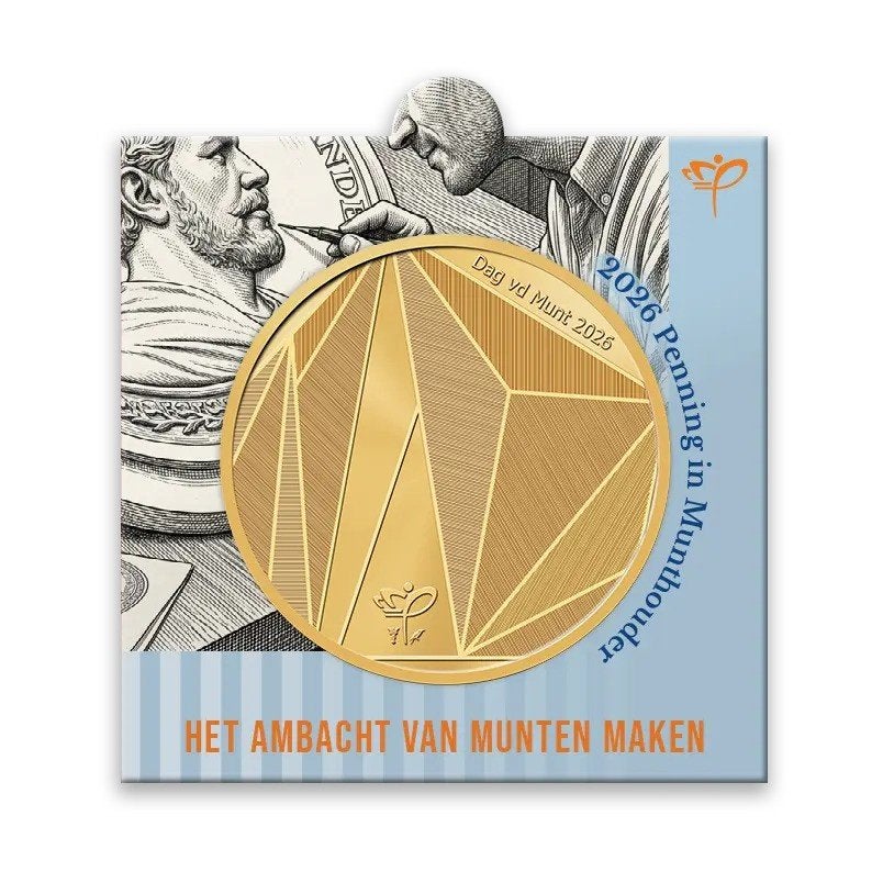 Het ambacht van munten maken penning in munthouder, Verzenden, Koningin Beatrix, Overige waardes, Losse munt