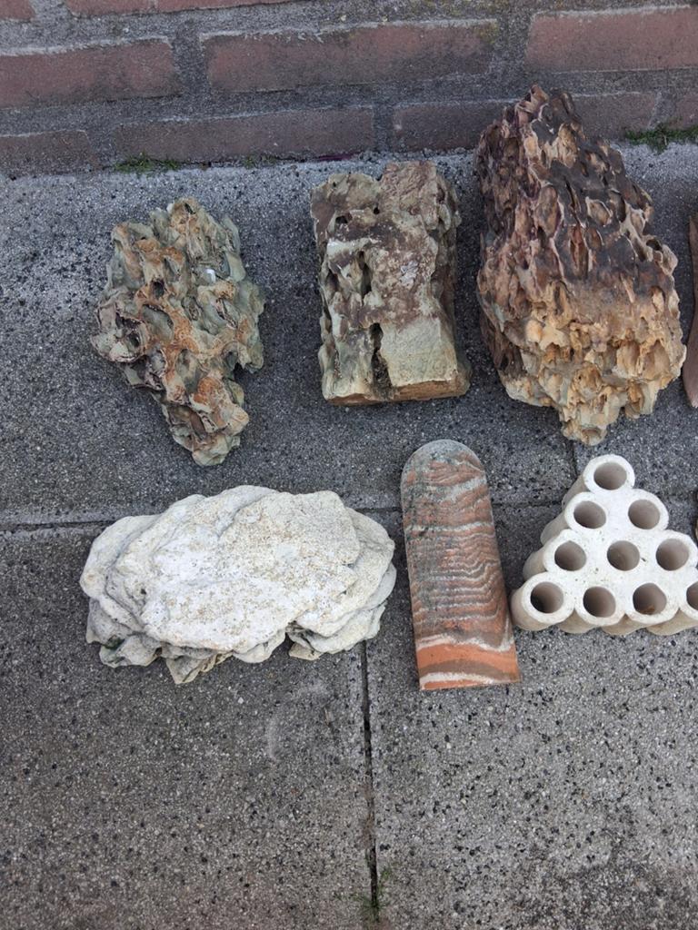 Verschillende aquarium ornamenten, Ophalen, Gebruikt