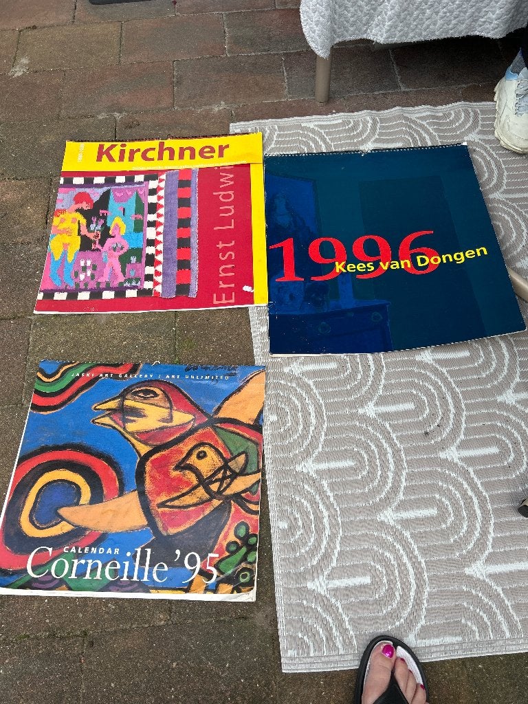 Kalender corneille 95 , Kees van Dongen 1996 en Ernst ludwig, Ophalen, Jaarkalender, Gebruikt
