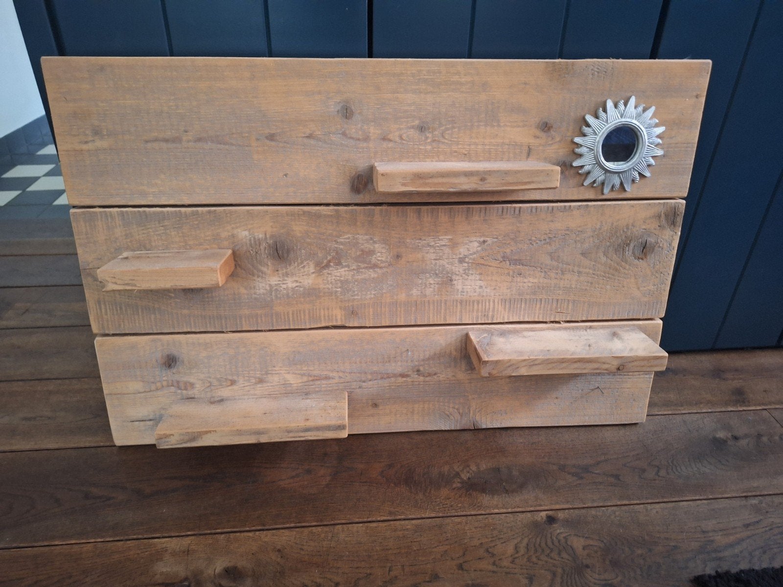 Houten wanddecoratie 90x60 cm, Ophalen, Minder dan 50 cm