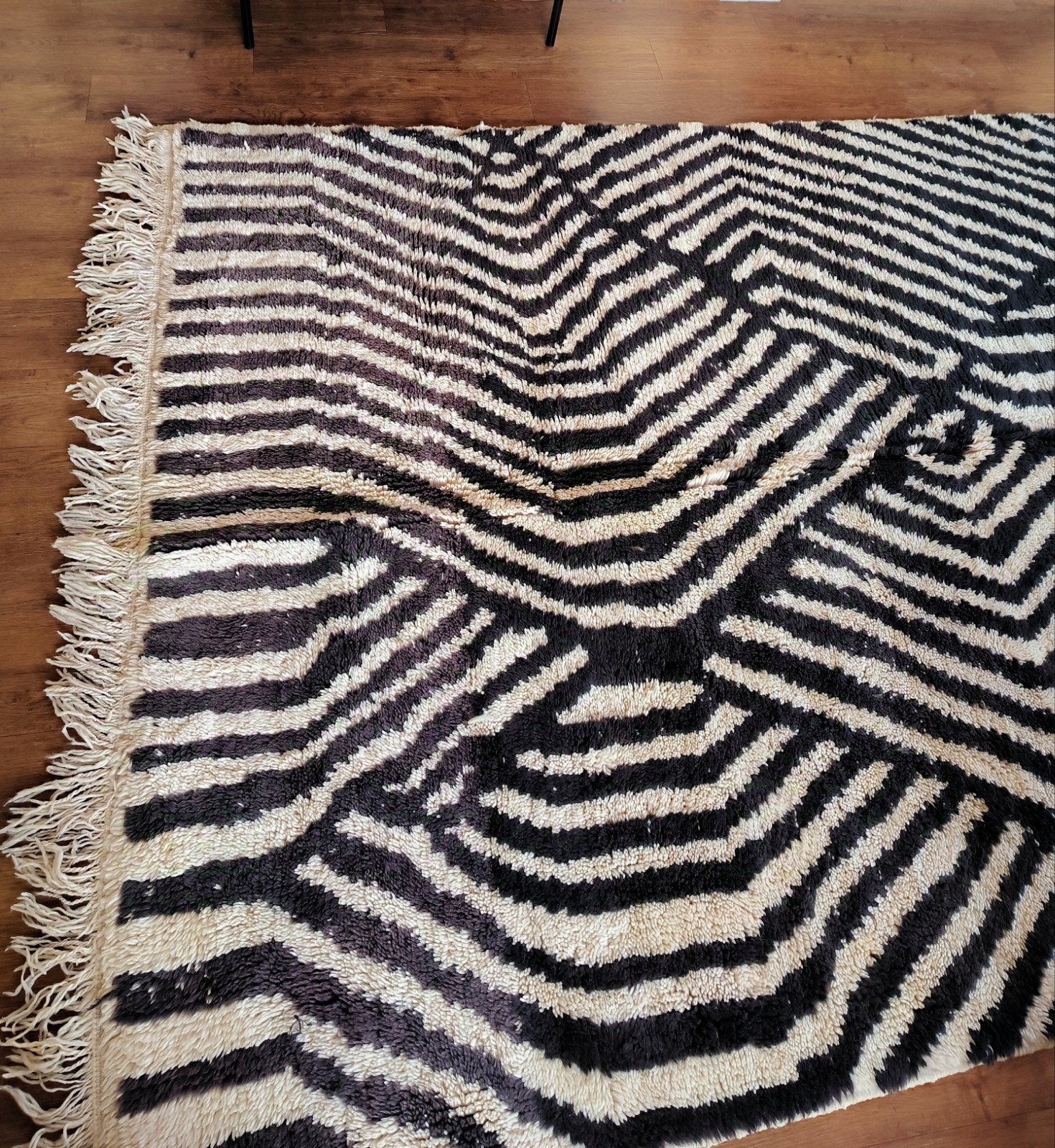 Marokkaanse Berber / Beni Ourain / Wollen kleed, 150 tot 200 cm, Ophalen of Verzenden, Rechthoekig, Nieuw