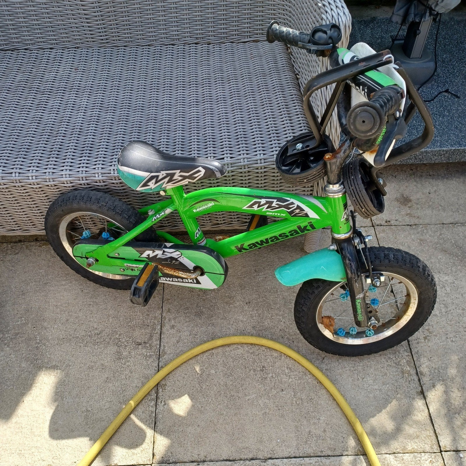12 inch kinderfiets 15€, Fietsen en Brommers, Ophalen, Gebruikt, Minder dan 16 inch, Zijwieltjes